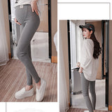 3102# Across V Low Waist Belly Maternity Legging Spring Autumn Fashion Knitted Clothes for Pregn