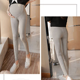 3102# Across V Low Waist Belly Maternity Legging Spring Autumn Fashion Knitted Clothes for Pregn