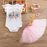 1 Year Girl Baby Birthday Dress Romper+Tutu Dress+Headband Cheap Newborn Clothes 12Months