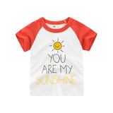 Boys T-shirt Summer Children Tops Clothing  Cotton Dinosaur Short Sleeve T Shirts Kids Boy White G