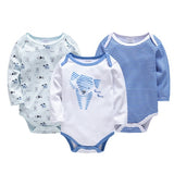 Kavkas New Baby Boys Bodysuit 6 PCS 3 PCS Long Sleeve Cotton Baby Boy Girl Clothes 0-3 months