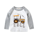 Boys T Shirt Long Sleeves Kids Girls Toddler Children Cotton Tops Cartoon Baby Dinosaur Tee Teens