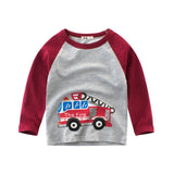 Boys T Shirt Long Sleeves Kids Girls Toddler Children Cotton Tops Cartoon Baby Dinosaur Tee Teens