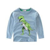 Boys T Shirt Long Sleeves Kids Girls Toddler Children Cotton Tops Cartoon Baby Dinosaur Tee Teens