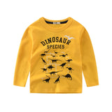 Boys T Shirt Long Sleeves Kids Girls Toddler Children Cotton Tops Cartoon Baby Dinosaur Tee Teens