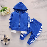 2019 Spring Baby Casual Tracksuit Children Boy Girl Cotton Zipper Jacket Pants 2Pcs/Sets Kids Leisur