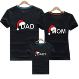 Dad Mom Baby Christmas T-Shirt Clothing for Family Matching Outfits Clothes Mother Daughter Fat