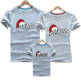 Dad Mom Baby Christmas T-Shirt Clothing for Family Matching Outfits Clothes Mother Daughter Fat