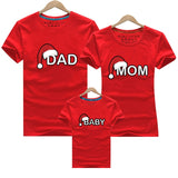 Dad Mom Baby Christmas T-Shirt Clothing for Family Matching Outfits Clothes Mother Daughter Fat