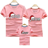 Dad Mom Baby Christmas T-Shirt Clothing for Family Matching Outfits Clothes Mother Daughter Fat