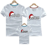 Dad Mom Baby Christmas T-Shirt Clothing for Family Matching Outfits Clothes Mother Daughter Fat