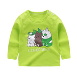 Unisex 6M-5T Autumn Winter Cotton T shirt Cartoon Long Sleeve Baby Boys Girls Tees Kids Children