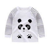 Unisex 6M-5T Autumn Winter Cotton T shirt Cartoon Long Sleeve Baby Boys Girls Tees Kids Children