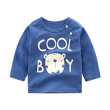 Unisex 6M-5T Autumn Winter Cotton T shirt Cartoon Long Sleeve Baby Boys Girls Tees Kids Children