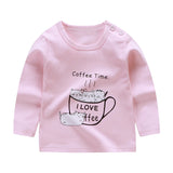 Unisex 6M-5T Autumn Winter Cotton T shirt Cartoon Long Sleeve Baby Boys Girls Tees Kids Children