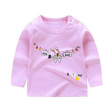 Unisex 6M-5T Autumn Winter Cotton T shirt Cartoon Long Sleeve Baby Boys Girls Tees Kids Children