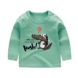 Unisex 6M-5T Autumn Winter Cotton T shirt Cartoon Long Sleeve Baby Boys Girls Tees Kids Children