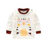 Unisex 6M-5T Autumn Winter Cotton T shirt Cartoon Long Sleeve Baby Boys Girls Tees Kids Children