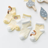 Baby Lotus 2019 New 5 Pairs/Lot Cartoon Cotton Socks Baby Boy Girl Newborn Infant Toddler Kids