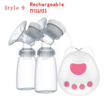 Bilateral Electric Breast Pumps With Milk Bottle USB Cable PP BPA free Powerful Intelligent Baby Br