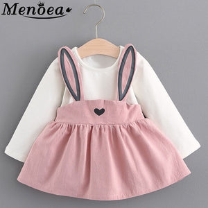 Menoea 2019 New Autumn Style Newborn Baby Girl Clothing Set Infant Rabbit Ears Suit Babies Girl