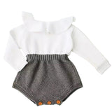 Newborn Baby Girl Clothing Rompers Wool Knitting Tops Long Sleeve Romper Warm Outfits Clothes