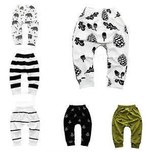 Print Pattern Cotton Baby Trousers Babys Boys Girls PP Pants For Sports Baby Harem Pants Kids For