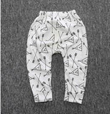 Print Pattern Cotton Baby Trousers Babys Boys Girls PP Pants For Sports Baby Harem Pants Kids For