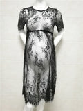 CHCDMP New Elegant Lace Maternity Dress Photography Props Long Dresses Pregnant Women Clo