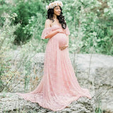 CHCDMP New Elegant Lace Maternity Dress Photography Props Long Dresses Pregnant Women Clo