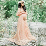 CHCDMP New Elegant Lace Maternity Dress Photography Props Long Dresses Pregnant Women Clo