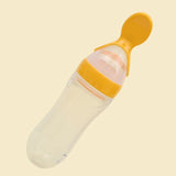 90ML Lovely Safety Infant Baby Silicone Feeding With Spoon Feeder Food Rice Cereal Bottle For Be