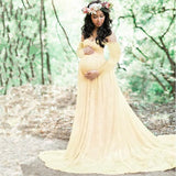 CHCDMP New Elegant Lace Maternity Dress Photography Props Long Dresses Pregnant Women Clo