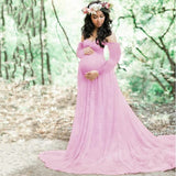 CHCDMP New Elegant Lace Maternity Dress Photography Props Long Dresses Pregnant Women Clo