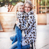 Family Matching Outfits Mother Daughter Son Kid Long Sleeve Leopard Shirt Family Clothes Looking