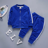 2019 Spring Baby Casual Tracksuit Children Boy Girl Cotton Zipper Jacket Pants 2Pcs/Sets Kids Leisur