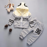 2019 Spring Baby Casual Tracksuit Children Boy Girl Cotton Zipper Jacket Pants 2Pcs/Sets Kids Leisur