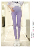 Fashion pregnant women autumn and winter Korean pants trousers belly Slim was thin pencil feet p