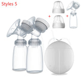 Bilateral Electric Breast Pumps With Milk Bottle USB Cable PP BPA free Powerful Intelligent Baby Br