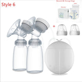 Bilateral Electric Breast Pumps With Milk Bottle USB Cable PP BPA free Powerful Intelligent Baby Br