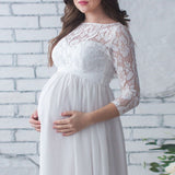 Pregnant Mother Dress New Maternity Photography Props Women Pregnancy Clothes Lace Dress F