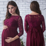 Pregnant Mother Dress New Maternity Photography Props Women Pregnancy Clothes Lace Dress F