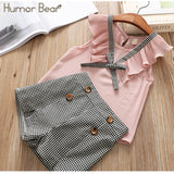 Humor Bear Baby Girl Clothes 2019 Hot Summer New Girls' Clothing Sets Kids Bay clothes Toddler C