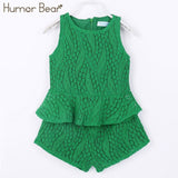 Humor Bear Baby Girl Clothes 2019 Hot Summer New Girls' Clothing Sets Kids Bay clothes Toddler C