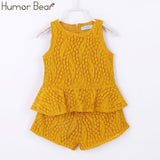 Humor Bear Baby Girl Clothes 2019 Hot Summer New Girls' Clothing Sets Kids Bay clothes Toddler C