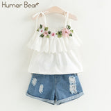 Humor Bear Baby Girl Clothes 2019 Hot Summer New Girls' Clothing Sets Kids Bay clothes Toddler C