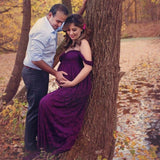 CHCDMP New Elegant Lace Maternity Dress Photography Props Long Dresses Pregnant Women Clo