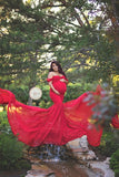 Maternity photography props Pregnancy Cloth Cotton+Chiffon Maternity Off Shoulder Half Circle G