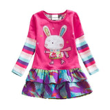 DXTON 2018 New Girls Dresses Long Sleeve Baby Girls Winter Dresses Kids Cotton Clothing Casual D