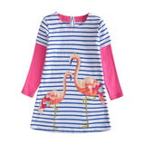 DXTON 2018 New Girls Dresses Long Sleeve Baby Girls Winter Dresses Kids Cotton Clothing Casual D